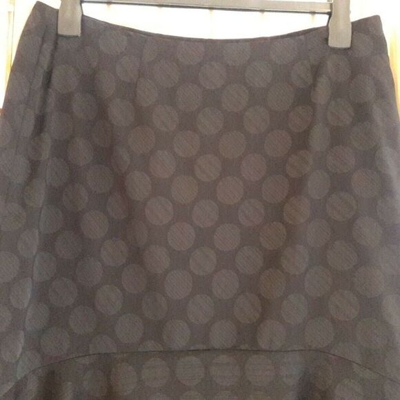 Style & Co.Black Circle Print Lined Flare Skirt 12 - Picture 3 of 5